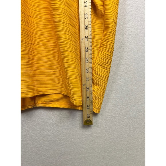 ZARA Women Textured Yellow Long Sleeve Oversized Tunic Top Shirt Size M - Picture 8 of 9